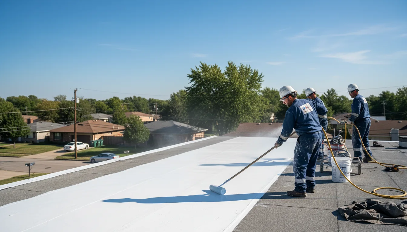 Commercial roof coating in Center Line, MI near me
